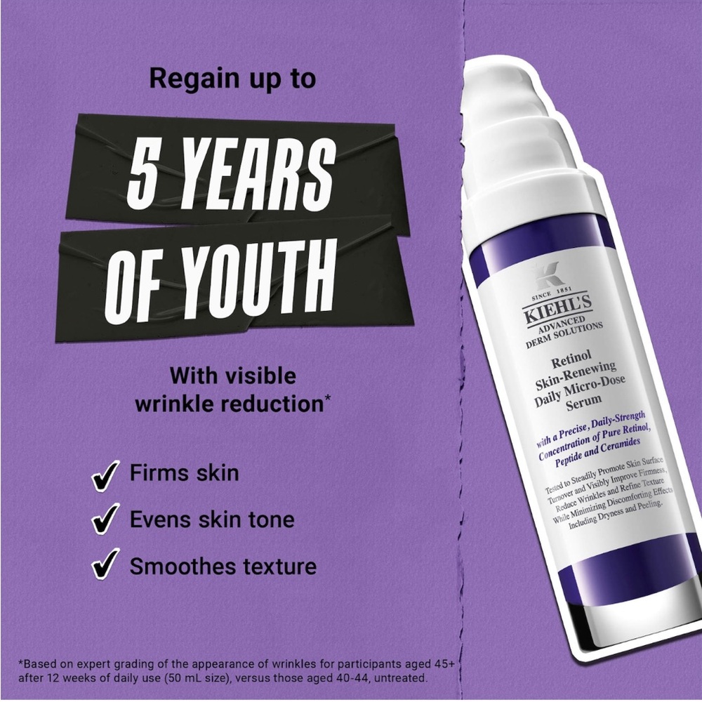Kiehl’s Retinol Skin Renewing Daily Micro-Dose Serum 1 fl.oz NWOB - Picture 8 of 10